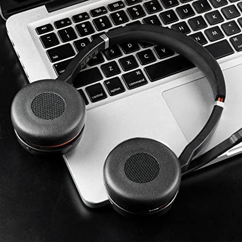 Upgrade Your Jabra Evolve 75 Experience with SOULWIT Replacement Earpads – Luxurious Soft Protein Leather and High-Density Noise Isolation Foam in Elegant Burgundy – Engineered for Maximum Comfort and Superior Sound Clarity