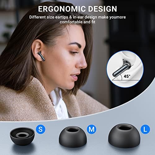 Elevate Your Audio Experience with Aoslen Wireless Earbuds – 2024 Hi-Fi Stereo Headphones Featuring 4 ENC Noise-Canceling Microphones, 42-Hour Playtime & Bluetooth 5.3 Connectivity – Perfect for Android & i OS Users, Sleek Design with LED Power Display for Ultimate Convenience