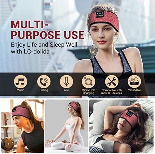 Revolutionary Wireless Sleep Headband with HD Sound: Ultimate Comfort Bluetooth Earphones for Relaxation, Fitness, and Travel – Sweat-Resistant Eye Mask for Active Lifestyles and All-Night Use