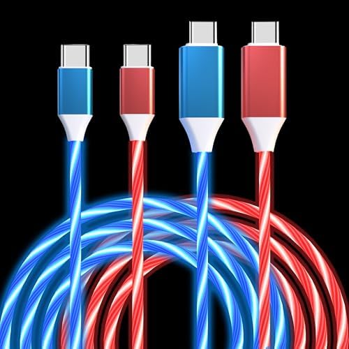 Revolutionize Your Power Connection: 6.6 FT LED USB C to USB C Cable – 60 W/3 A Fast Charger for i Phone 15, Mac Book Air, i Pad Pro, Pixel & Samsung Galaxy S23/S24 – Durable, Stylish, and User-Friendly Charging Solution for Tech-Savvy Professionals and On-the-Go Users