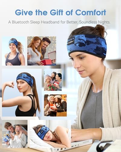 MUSICOZY Bluetooth 5.4 Sleep Headband Headphones – Ultimate Wireless Comfort for Sleep, Workouts, and Travel – The Perfect Gift for Active Lifestyles with Rapid Pairing and Sweatproof Design