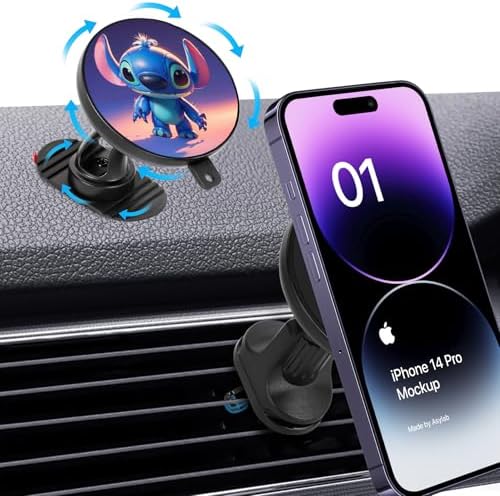 Elevate Your Driving Experience with the 15 W Mag Safe Magnetic Car Wireless Charger – 360-Degree Rotating Phone Holder for i Phone 14, 15 & 16 Pro – Effortless Installation on Dashboard or Vent for Ultimate Convenience and Fast Charging