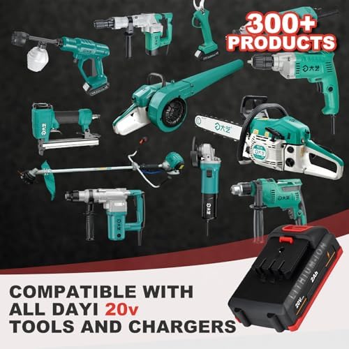 High-Performance 20 V 6000 m Ah Battery for DA YI Electric Garden Tools – Ultimate Compatibility and Safety Features with Overcharge, Overdischarge, and Temperature Protection for Seamless Gardening Efficiency
