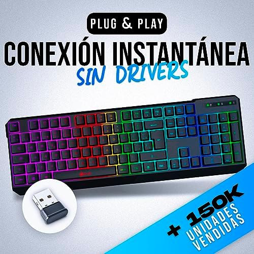 KLIM Chroma RGB Wireless Gaming Keyboard – Ultimate Performance with Long-Lasting Rechargeable Battery, Quick Typing & Water-Resistant Design for PC, PS5, PS4 & Mac – Elevate Your Gameplay with Stunning Backlighting & Enhanced Compatibility