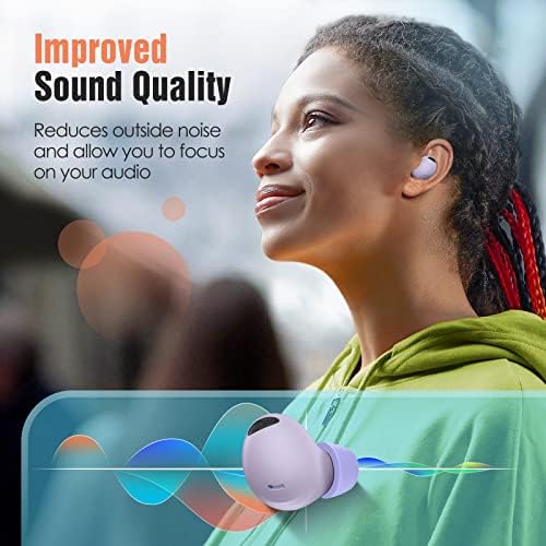 Transform Your Audio Experience with Premium Memory Foam Ear Tips for Samsung Galaxy Buds 2 Pro – Ultimate Comfort, Secure Anti-Slip Design, Noise Isolation, and Convenient Charging Case Compatibility – 3 Pairs (S/M/L, Black) – Elevate Sound Quality and Enjoy Uninterrupted Listening