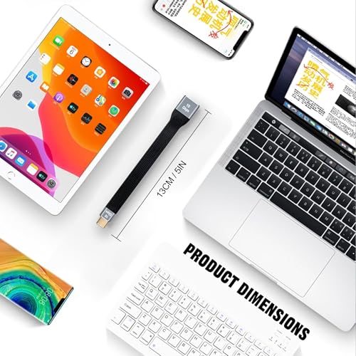 Ultra-Fast 8.5-Inch USB C Cable – Thunderbolt 4 Type-C C to C with 40 Gbps Data Transfer & 240 W PD Fast Charging – 8 K@60 Hz Video Output Compatible with i Phone 16 Pro Max, Mac Books & External SSDs – Perfect for Travel & Efficient Workspaces