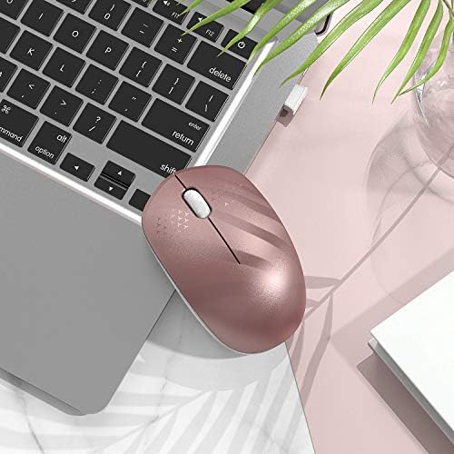 Light Blue Wireless Mouse – Ultra-Quiet 2.4 GHz Noiseless Computer Mouse with USB Receiver for Seamless Windows Experience – Portable, Ergonomic Design for Home, Office, or Travel