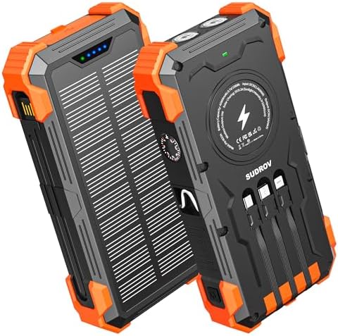High-Capacity 42800 m Ah Solar Power Bank – Ultimate Outdoor Portable Charger with Wireless Fast Charging & Dual LED Flashlights for i Phone, Samsung, and More – Eco-Friendly Energy Solution Designed for Adventure Seekers