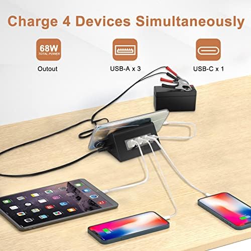 High-Efficiency 68 W USB Step Down Power Converter: Multi-Port 12 V to 5 V Charger for i Phone, Android, Samsung & Tablets – Ultimate Compatibility & Rapid Charging Solution for Home and Travel Use