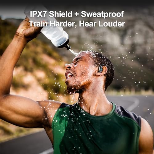 Transform Your Workout Routine with HEING Waterproof Bluetooth Earbuds – Advanced 5.0 Connectivity, Long-Lasting Battery, Ergonomic Over-Ear Design, LED Charge Indicator, and Integrated Microphones for Seamless Hands-Free Calls – Perfect for Fitness Enthusiasts, Runners, and Outdoor Adventurers