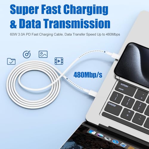 Ultra-Compact 20 W PD USB C Fast Charging Duo: Dual Wall Charger Set with High-Speed Cables for i Phone 16/15 & i Pad Compatibility – Streamlined Portability, Enhanced Safety Features, and Rapid Power Delivery for Everyday Use