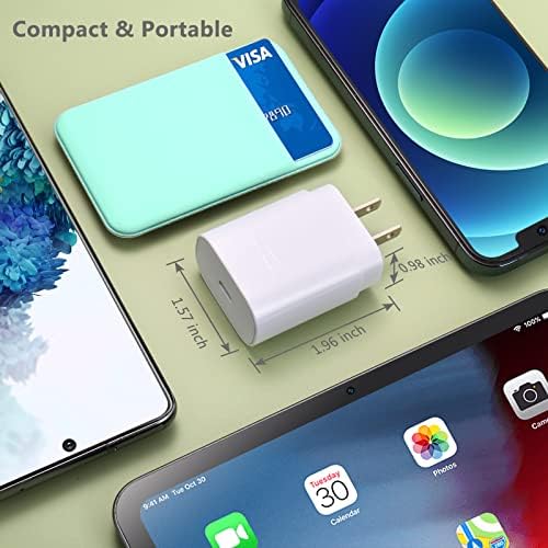 Ultra-Fast 25 W Type C Wall Charger Pack for Samsung Galaxy S25, S24+, S23, S22, S21 Ultra & More – 3-Pack USB C Power Adapter with Enhanced Compatibility for Galaxy A Series, Note 20, and Watch 5 – Speed Meets Safety and Portability