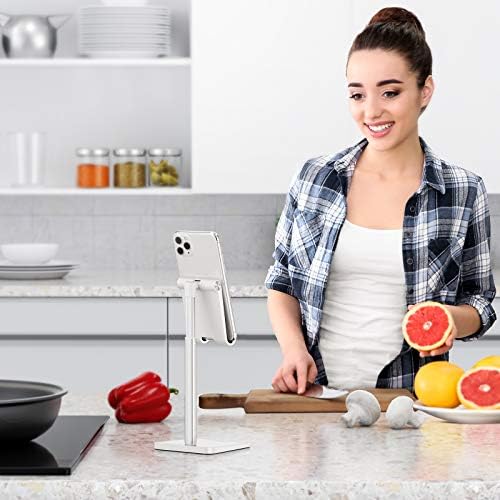 Cell Phone Stand, OMOTON Adjustable Angle Height Desk Phone Dock Holder for iPhone SE 2/11 / 11 Pro/XS Max/XR, Samsung Galaxy S20 / S10 / S9 / S8 and Other Phones (3.5-7.0-Inch), Rose Gold – Enhanced Compatibility and Speed