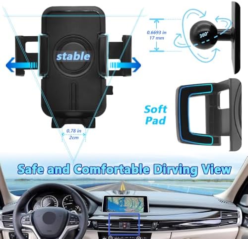 WAAPAK Premium Adjustable Car Phone Holder Mount for 2014-2023 BMW X5, X5 M, 2015-2023 X6, X6 M, and 2019-2022 X7 – Secure Smartphone Navigation Bracket for Thick Cases, Enhanced Stability & Luxurious Interior Fit