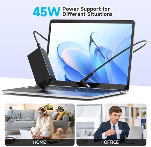 HP Compatible 45 W Laptop Charger – Fast Charging Power Supply for Stream, Pavilion, and Probook Series – Blue Tip Connector, 19.5 V 2.31 A AC Adapter with Wide Compatibility and Reliable Performance – Perfect Replacement for Your Laptop Power Needs – 24/7 Customer Support and 12-Month Warranty Included