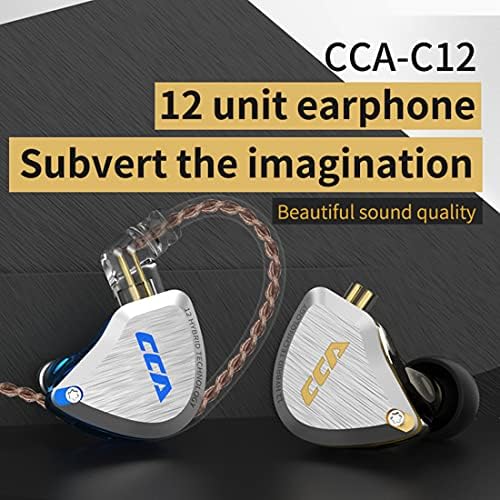 Elevate Your Sound Experience with CCA C12 Hybrid IEM Earphones – 5 Balanced Armature & 1 Dynamic Driver Design for Audiophiles, Musicians, and DJs – Superior Noise Isolation, Enhanced Compatibility, and Ergonomic Comfort for Extended Use