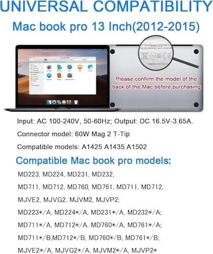 Revitalize Your Mac Book Air with Our 45 W Replacement Power Adapter – T-Tip Connector for 2012-2017 Models, Enhanced Efficiency and Portability for On-the-Go Charging Needs