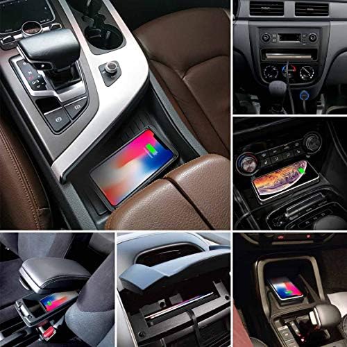 Fast Wireless Car Charger Qi Charging Pad – 15 W, 10 W, 7.5 W Multi-Device Adapter for i Phone 14/13/12 Mini/11 Pro Max, Air Pods, Samsung Galaxy Buds & More – 39-Inch Long Cable for Ultimate Flexibility and Enhanced Compatibility in Your Vehicle