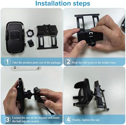 Premium 360° Adjustable Car Cell Phone Holder Mount for Toyota RAV4 (2019-2024) – Perfect Fit for XLE, Adventure, TRD Off-Road, Limited & Hybrid XSE Models – Essential Smartphone Accessory for Hands-Free Navigation & Safety – Easy Tool-Free Installation & Sturdy Design for Secure Use on Bumpy Roads – Elevate Your Driving Experience with Enhanced Compatibility & Sleek Aesthetics