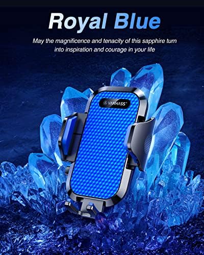 VANMASS Enhanced Car Vent Phone Holder Mount – Universal Smartphone Cradle for i Phone 13 Pro Max, 12, 11, X, XR, XS, 8, 7 Plus, Mini, SE & Android Devices – Secure Handsfree Accessory with Quick Clamp Mechanism and 360-Degree Rotation in Sleek Red Finish for Ultimate Driving Convenience