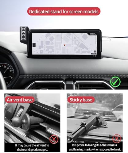 Wireless Charging car Phone Holder for Mazda CX-5 2021-2025 Accessories 10.25 inch Screen Fixed Clip,360° Rotation car Phone Mount Compatible with MagSafe – Enhanced Compatibility and Speed
