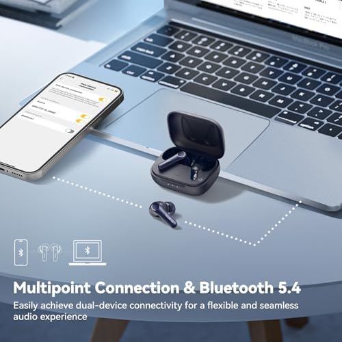 Unleash Superior Sound with Ear Fun Air Pro 4 Wireless Noise Cancelling Earbuds – Advanced Adaptive Hybrid Tech, Qualcomm Snapdragon Sound & apt X™ Lossless Audio for Exceptional Clarity – 52-Hour Playtime & Bluetooth 5.4 for Seamless Connectivity – Ideal for Music Lovers & Professional Calls