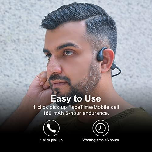 Experience Ultimate Freedom with Open-Ear Pro Bluetooth Sport Headphones – Lightweight, Sweatproof Wireless Earbuds for Active Lifestyles Featuring Superior Sound and Safety Awareness in Stylish Black