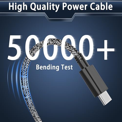 Ultra-Compact 65 W USB-C Laptop Charger for Dell XPS & Latitude Series – Lightweight Power Solution with High-Speed Performance and Broad Compatibility – Ideal Backup Charger for Travel and Home Use