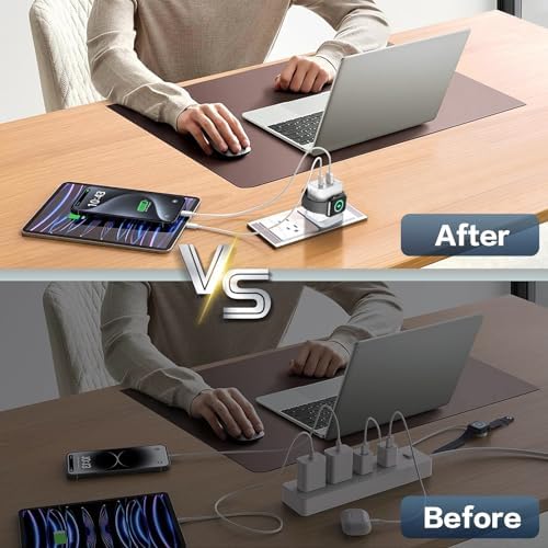 i Seeker Kit: 20 W Fast Charging Block for Apple Watch & Devices – Portable Dual Port USB C Wall Adapter for i Phone, Samsung, Android Tablets – Ultimate Charging Solution for Travel & Efficiency