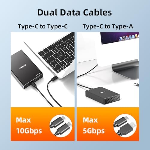 MAIWO Dual Bay RAID Hard Drive Enclosure for 2.5-Inch SATA SSDs and HDDs – USB 3.1 Gen 2 (10 Gbps) with Versatile RAID Modes (0/1/JBOD/PM) – 16 TB External Storage Solution in Durable Aluminum – Optimal Performance for Professionals and Gamers