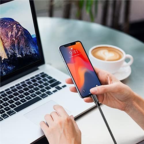 Premium 5-Pack i Phone Charger Set: MFi Certified Nylon Braided Fast Charging Cables (3 FT, 6 FT, 10 FT) for i Phone 14/13/12/11/X/Max/8/7/6/5/SE/i Pad – Unmatched Durability & Versatile Lengths for Every Lifestyle