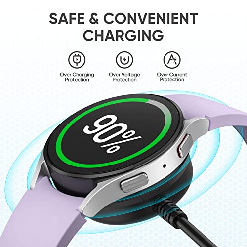 Dual Pack USB-C Charger for Samsung Galaxy Watch 5 & Watch 5 Pro – Ultra-Fast Charging Cable (3.3 ft) for Enhanced Performance, Durability, and Versatile Use – Perfect Replacement Solution for Smartwatch Power Needs