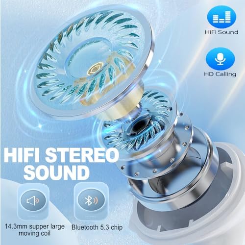 Revolutionary Waterproof Bluetooth Earbuds with HIFI Deep Bass and Smart LED Battery Display | Ultimate Hands-Free Experience for i Phone, PC & i Pad | Perfect for Active Lifestyles and Long Listening Sessions
