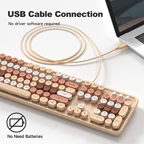 Illuminate Your Workspace with the Large Print Backlit Keyboard – Ergonomic USB Wired Multimedia Keyboard with Rainbow LED Lighting for Enhanced Comfort and Visibility on Windows PCs & Laptops