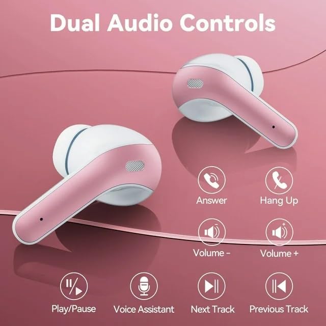 Revolutionary True Wireless Earbuds with 60-Hour Playtime – IPX5 Waterproof Design Perfect for Active Lifestyles – Superior Audio Quality with Built-in Microphone for Crystal-Clear Calls and Voice Commands – Effortless Wireless Charging Case for Ultimate Convenience on the Go