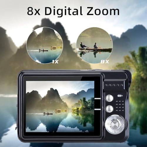 Acuvar 18 MP Digital Camera for Adults & Kids – Compact HD Photography with 2.7″ LCD, Rechargeable Battery, Ideal for Indoor/Outdoor Use & Seamless Sharing – Perfect First Camera for Budding Photographers