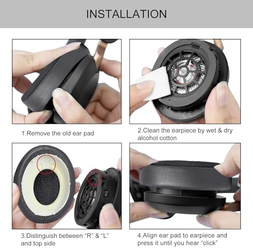 Ultimate Comfort Cooling Gel Ear Pad Replacement for Jabra Elite 45 h & Evolve2 65/40 Wireless Headphones – Premium Memory Foam Cushions for Enhanced Audio Clarity and Long-lasting Wear (Black)