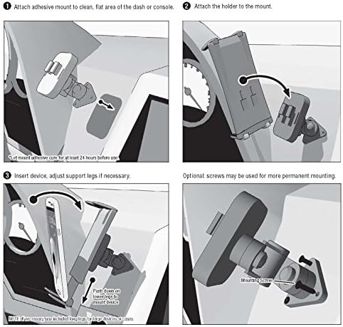 Universal ARKON Adhesive Phone and Tablet Mount for Cars and Trucks | Versatile Hands-Free Dashboard Holder | Compatible with i Phone, Galaxy, Note, and Pixel | Secure Adhesive or Drill Installation for Safe Navigation and Connectivity | 360-Degree Rotation for Optimal Viewing Angles | Durable and Easy to Install, Perfect for Everyday Use