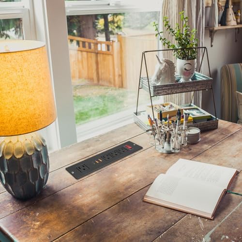 Revolutionize Your Charging Setup with the 20 W USB-C Recessed Power Strip – Seamlessly Integrate Fast Charging into Your Furniture for Desk, Cabinet, or Nightstand Use, Featuring a Sleek Black Finish and Enhanced Compatibility for All Your Devices