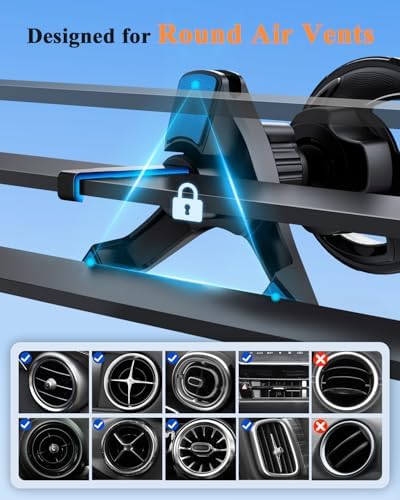 VOLPORT Mag Safe Car Mount: Premium Magnetic Phone Holder for Dashboard & Air Vent – 360-Degree Pivot for i Phone 16/15/14/13/12 Pro Max Plus & Samsung S24 Ultra – Enhanced Stability & Fast Charging Compatibility – Ultimate Automotive Solution for Effortless Hands-Free Navigation