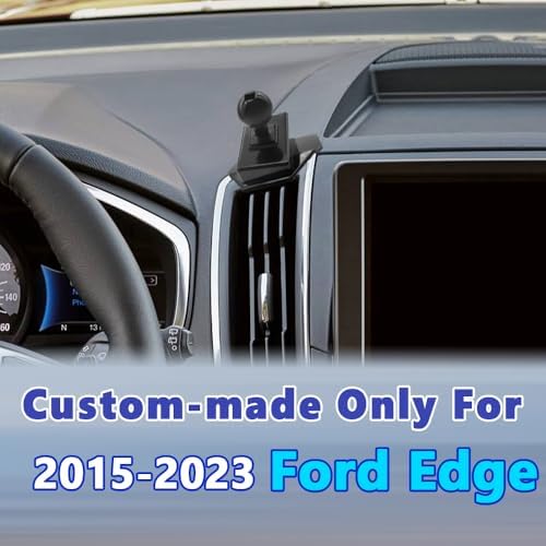 Elevate Your Ford Edge with COMETURE 360° Rotation Car Phone Holder – Premium Smartphone Cradle for 2015-2023 Models, Seamless Compatibility with i Phone & Android, Effortless Installation, Enhanced Stability, and Adjustable Viewing Angles for Safe Navigation and Hands-Free Calls