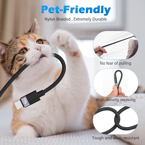 USB-C to Magnetic 3 Cable Braided 6 FT,2 In 1 140W Magnetic Safe 3 Fast Charging Cord With 240W USB C to C Charger Cable Adapter, Fit for MacBook Pro/Air M1 M2 M3(2021-2024 14″&16″- Space Gray – Enhanced Compatibility and Speed