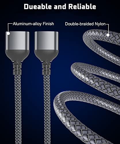 Elebase 4-Port USB Splitter 3.3 FT – High-Speed USB-A Data Transfer & Charging Hub for PC, Mac Book, and Laptop – Versatile Multi-Port Extension Cable for Enhanced Device Connectivity and Performance