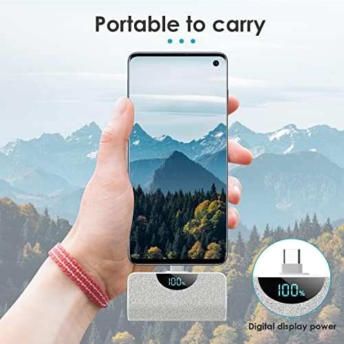 Dual Pack Mini Portable USB-C Power Bank 5200 m Ah – Fast Charging Battery Backup with LCD Display for i Phone 16 Series, Samsung, and Android Devices – Ultimate On-the-Go Power Solution