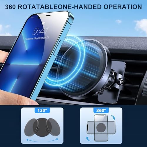 Upgrade Your Honda Accord with the Kyostar Magnetic Phone Holder – Precision Engineered for 2023-2025 Models, Featuring 360-Degree Rotational Flexibility and Effortless 12.3-Inch Touchscreen Compatibility for All Smartphone Brands – Experience Superior Stability and Chic Design for Safer Driving