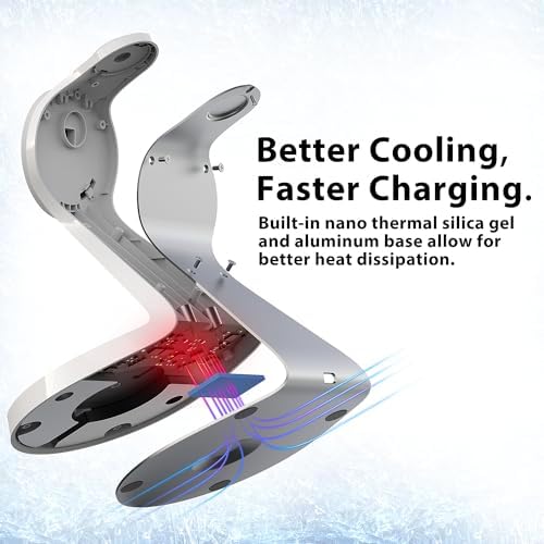 Revolutionize Your Charging Routine with the 3-in-1 Magnetic Wireless Charging Station for Apple Devices – Fast Mag-Safe Dock for i Phone 16/15/14/13, Air Pods, and Apple Watch – Compact, Sleek Design for Effortless Use and Optimal Speed – White Finish for Modern Aesthetics