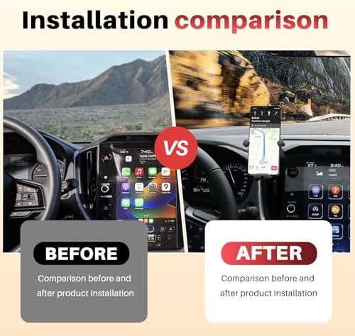 KUNGKIC Premium Rotating Smartphone Mount for 2023-2025 Subaru Crosstrek | Universal Car Cradle for 3.5-5.5 Inch Devices | Stylish Aluminum Design for Enhanced Interior | Hands-Free Navigation and Calls Made Easy | Quick Installation with Superior Grip Stability