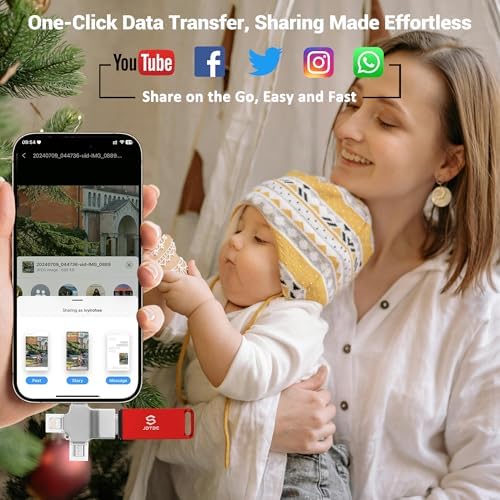 Ultimate 512 GB Photo Storage Stick – Effortless Auto Backup Flash Drive for i Phone & i Pad – High-Speed External Storage Solution for All Devices – Safeguard Your Memories with Compact Design and Enhanced Compatibility