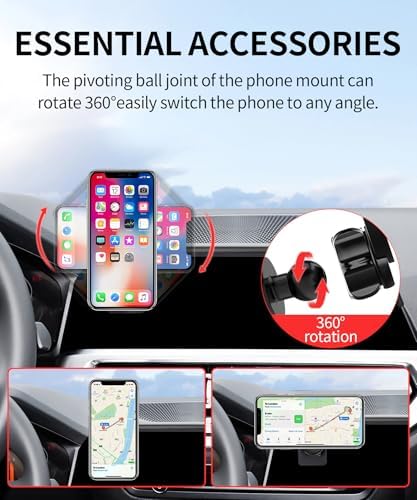 Premium BMW Phone Holder for 2014-2021 2 Series, 2012-2018 3 Series & 2014-2020 4 Series – 360° Rotating Magnetic Mount with Mag Safe Compatibility for Hands-Free Navigation and Modern Aesthetics – Secure Clip Design for Easy Installation and Enhanced Driving Safety