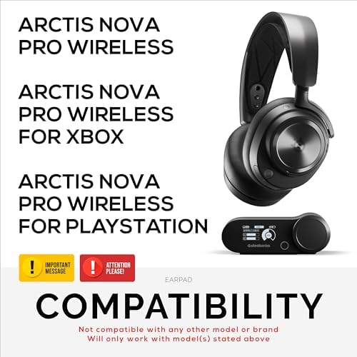 Transform Your Gaming and Listening Experience with Premium Hybrid Ear Pads for Arctis Nova Pro Wireless – Featuring Ultra-Comfort Memory Foam, Cooling Gel Technology, and Breathable Mesh/Leather for Superior Sound Isolation and Performance Enhancement by Brainwavz – Perfect for Long Sessions and Easy Installation
